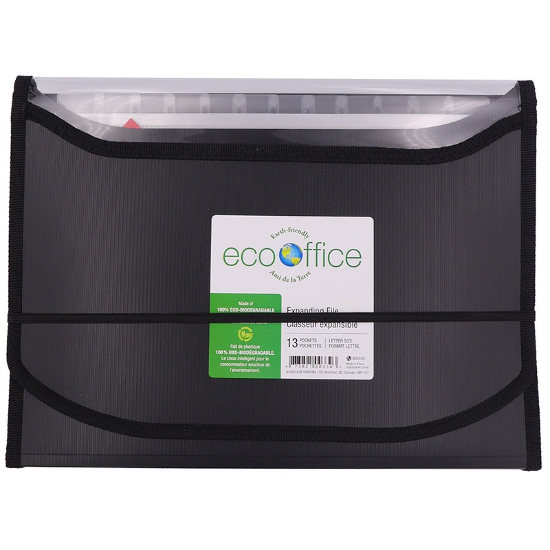 EcoOffice Expanding Top View File 13 Pockets Plastic 13×9.5in