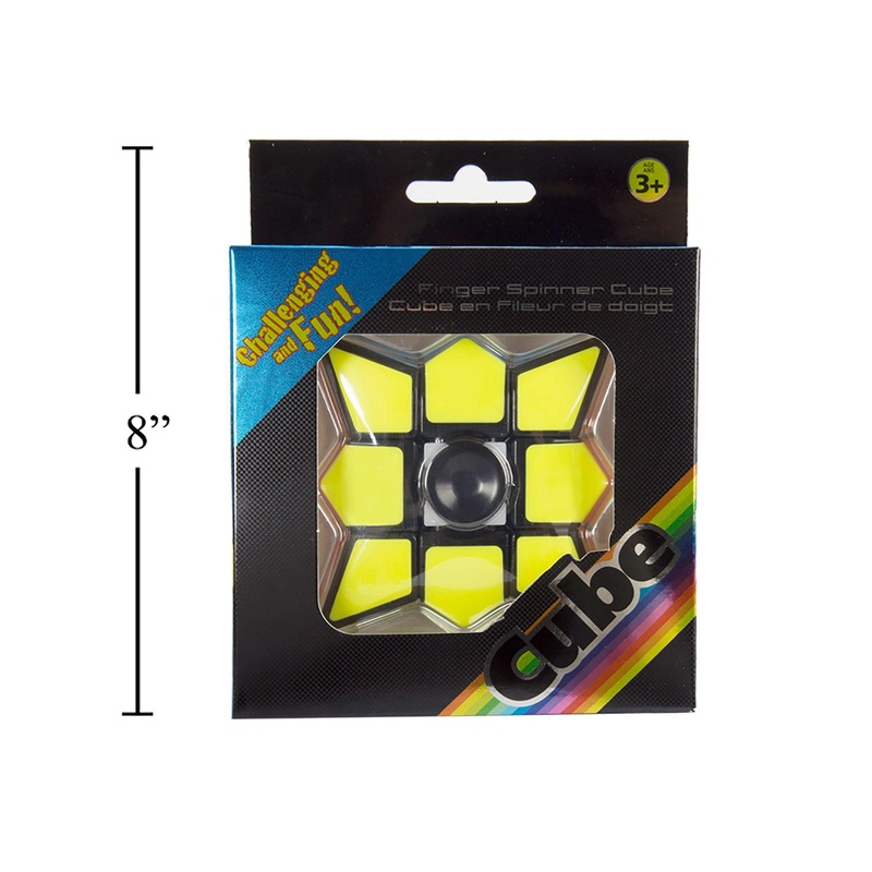 Fidget Finger Spinner Cube 2.75×0.75in