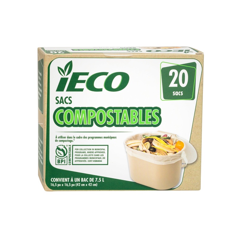 iEco 20 Compostable Bags 16.8×17.8in