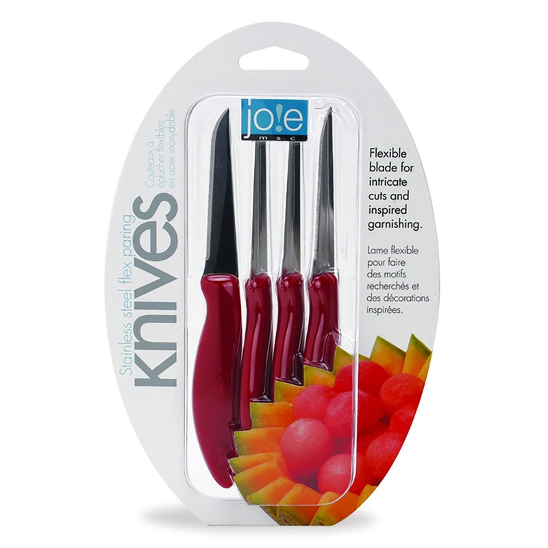 Joie 4 Paring Knifes Flexible Stainless Steel Blade 6in