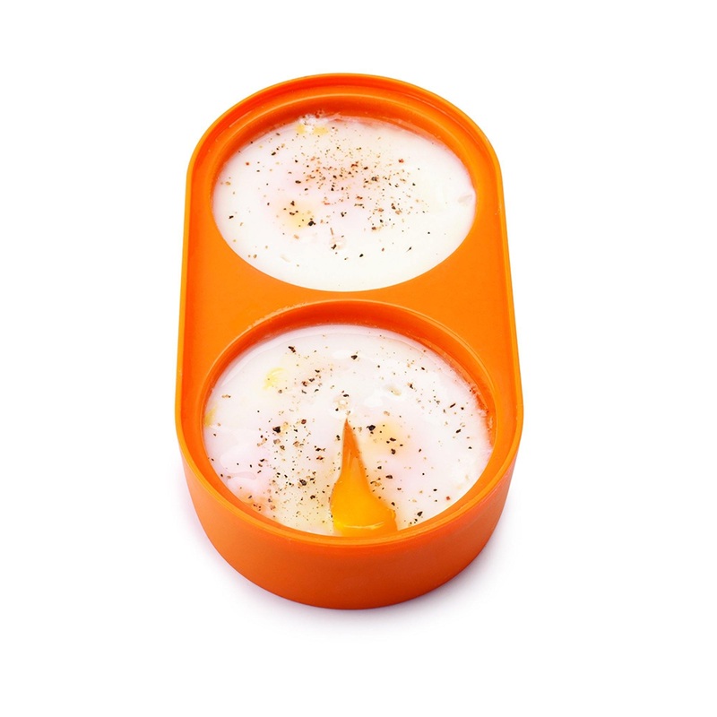 Joie Eggy Double Microwave Plastic Egg Poacher  6.5×3.5×1.5in