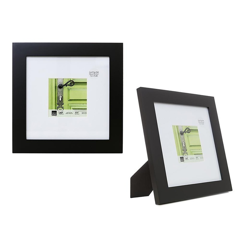 KG Langford Black Wood Frame 8x8in Photo 4x4in