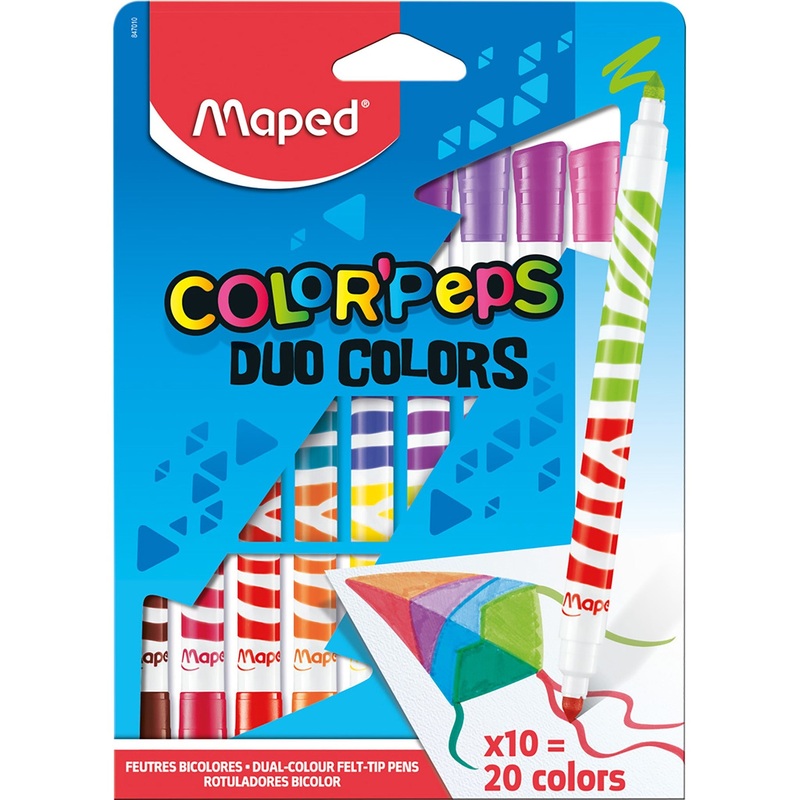 Maped Color’Peps 10 Coloring Markers Dual-Color