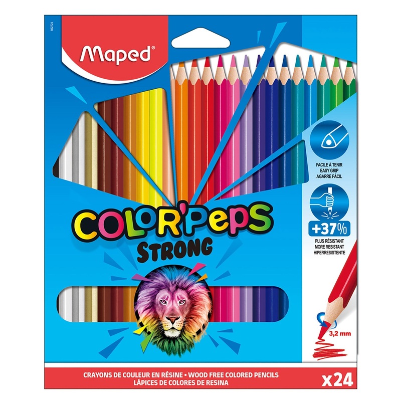 Maped Color’Peps Strong 24 Coloring Pencils