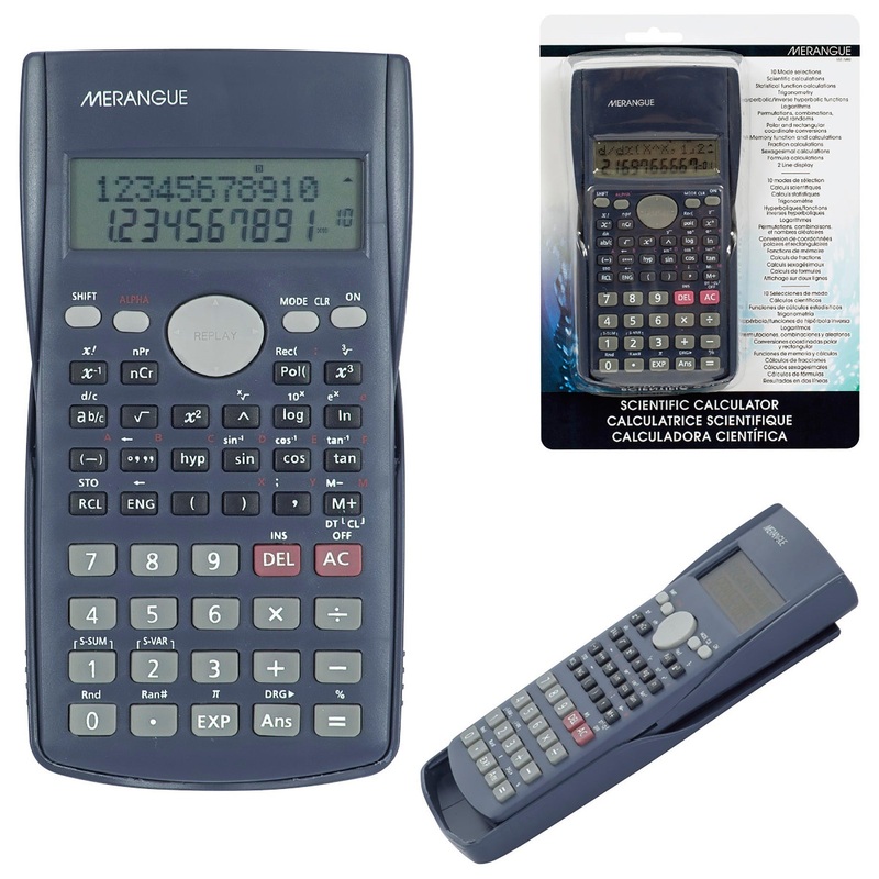 Merangue Scientific Calculator Grey 6.25×3.25x1in