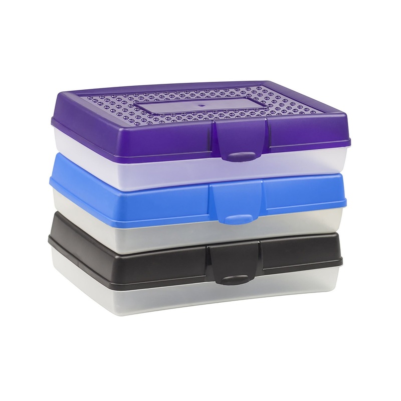 Storex Large Plastic Pencil Case 11×7.5x3in