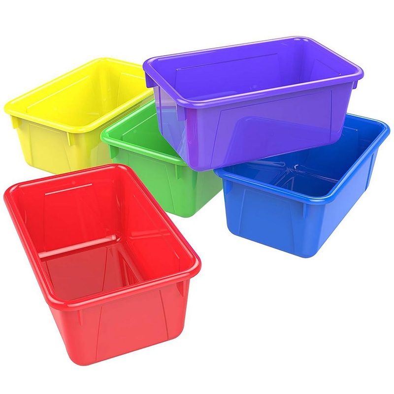 Storex Small Plastic Cubby Bin 12×7.5x5in