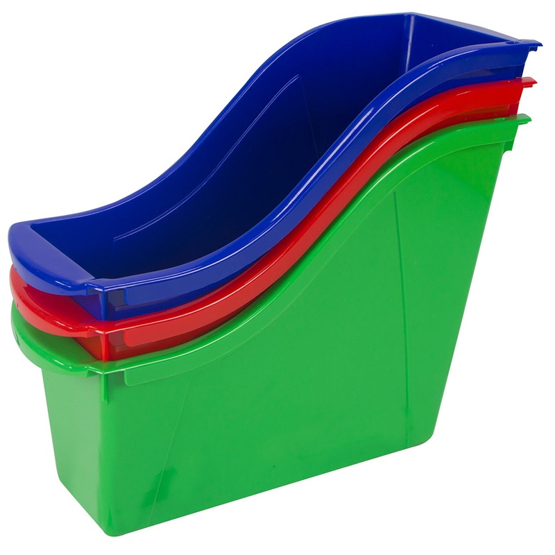 Storex Small Plastic Interlocking Book Bin  10.54.5×8.5in