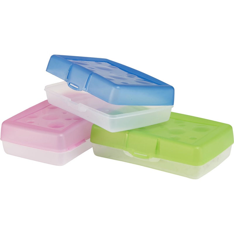 Storex Standard Plastic Pencil Case  8x5x2.5in