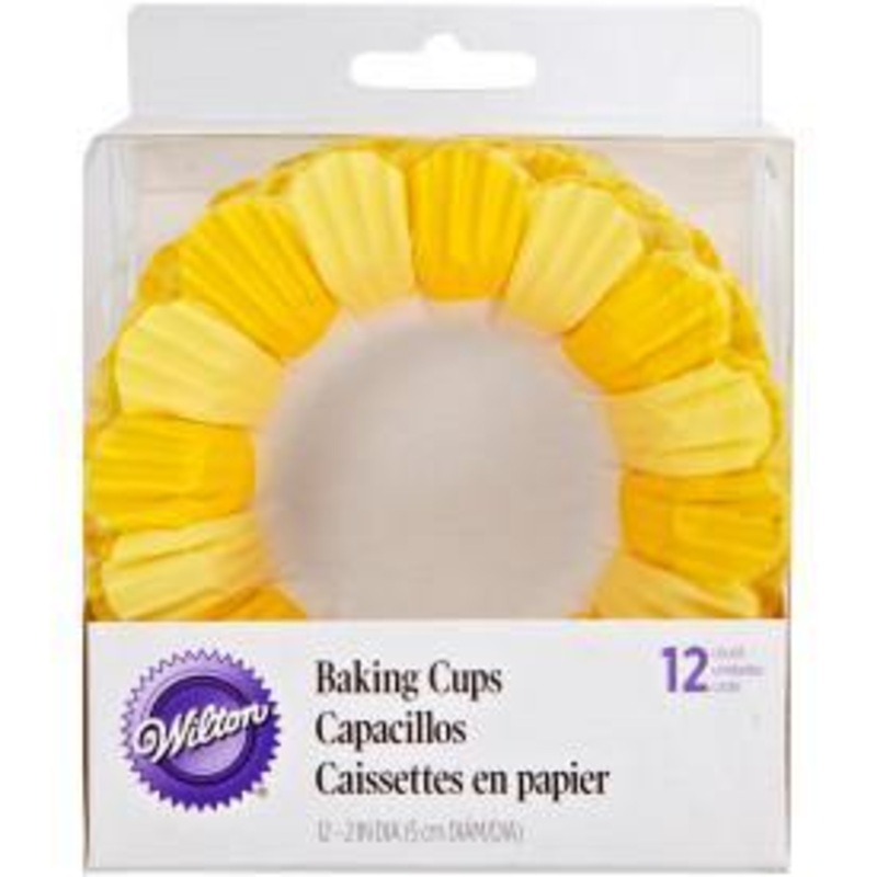 Wilton 12 Silicone Baking Cups – Yellow Blossom 2in