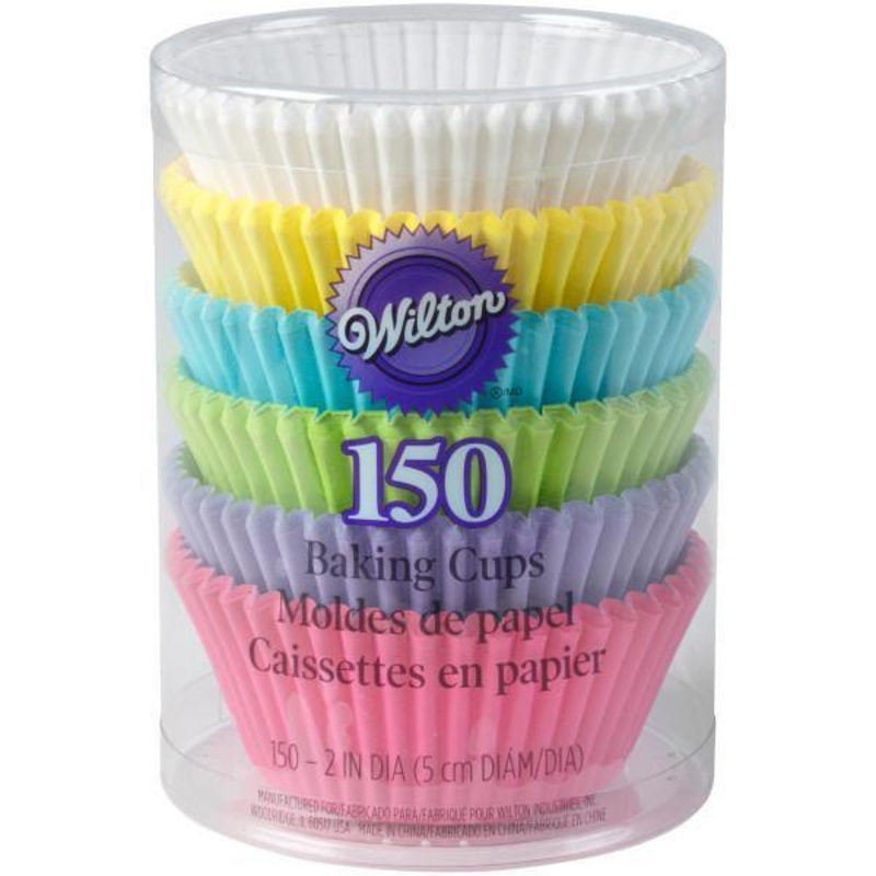 Wilton 150 Paper Baking Cups Pastel Color 2.5in