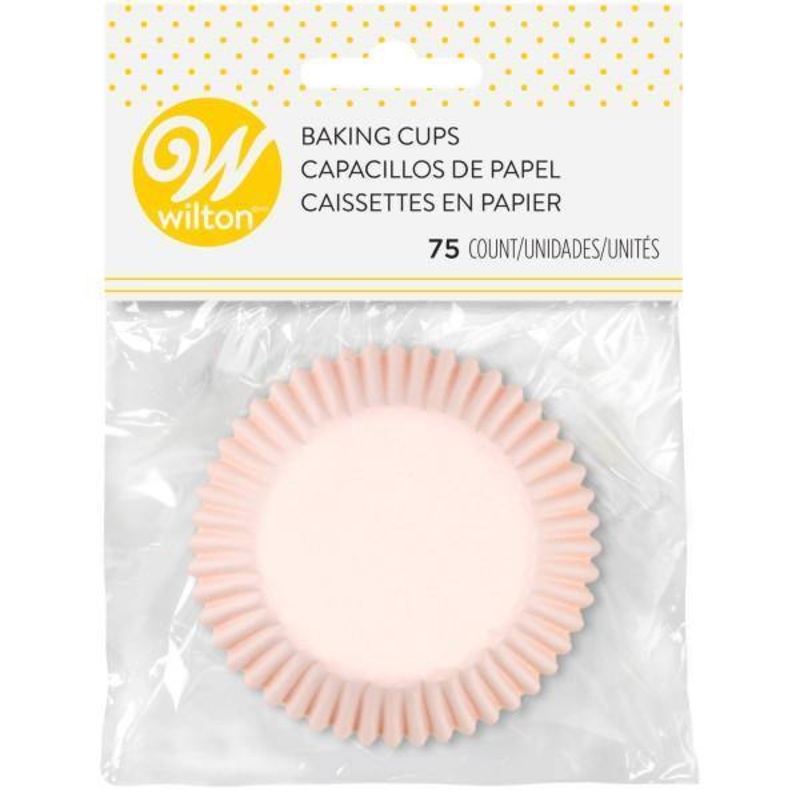 Wilton 75 Paper Baking Cups Pastel Yellow, Green, Pink 2.5in