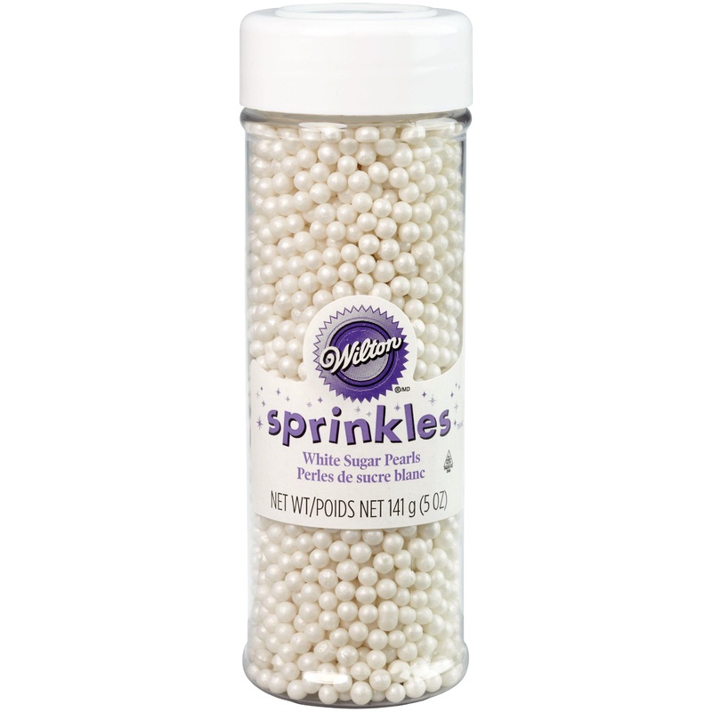 Wilton Sprinkles White Sugar Pearls 5oz (141g)