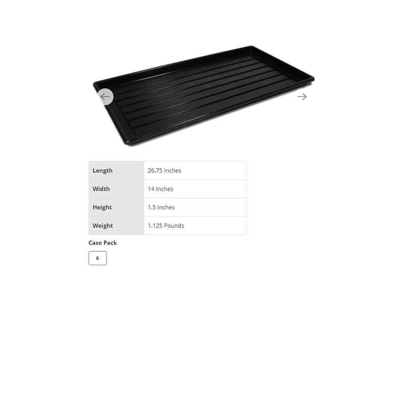Boot Tray Black Plastic 26.75×13.75×1.4in