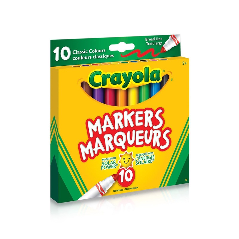 Crayola 10 Broad Line Markers – Original