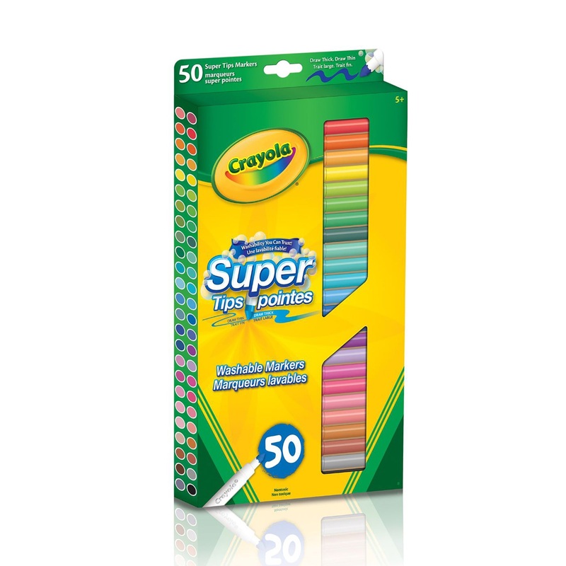 Crayola 50 Markers – Super Tips Washable
