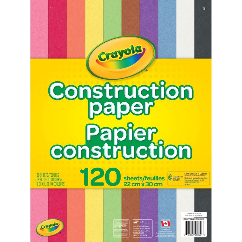 Crayola Construction Paper – 120 Sheets 11.8×8.6in (30x22cm)