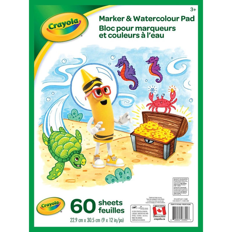 Crayola Marker and Watercolor Pad – 60 Sheets 9x12in