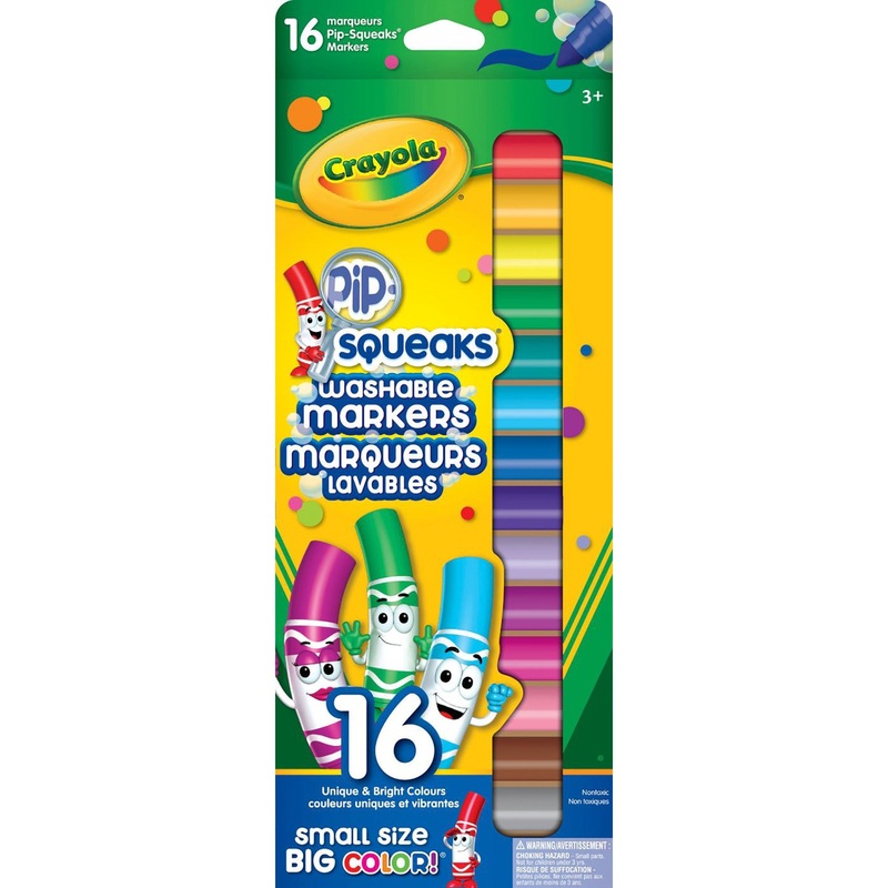 Crayola Pip-Squeaks 16 Markers – Broad Line – Washable 4in