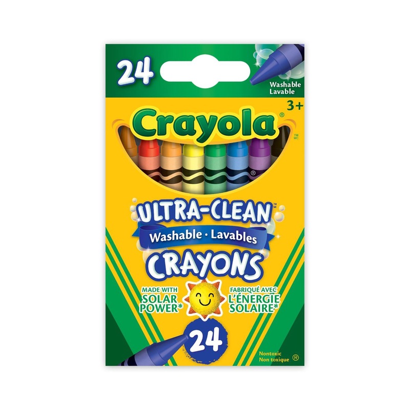 Crayola Ultra Clean 24 Crayons – Washable – Non-toxic