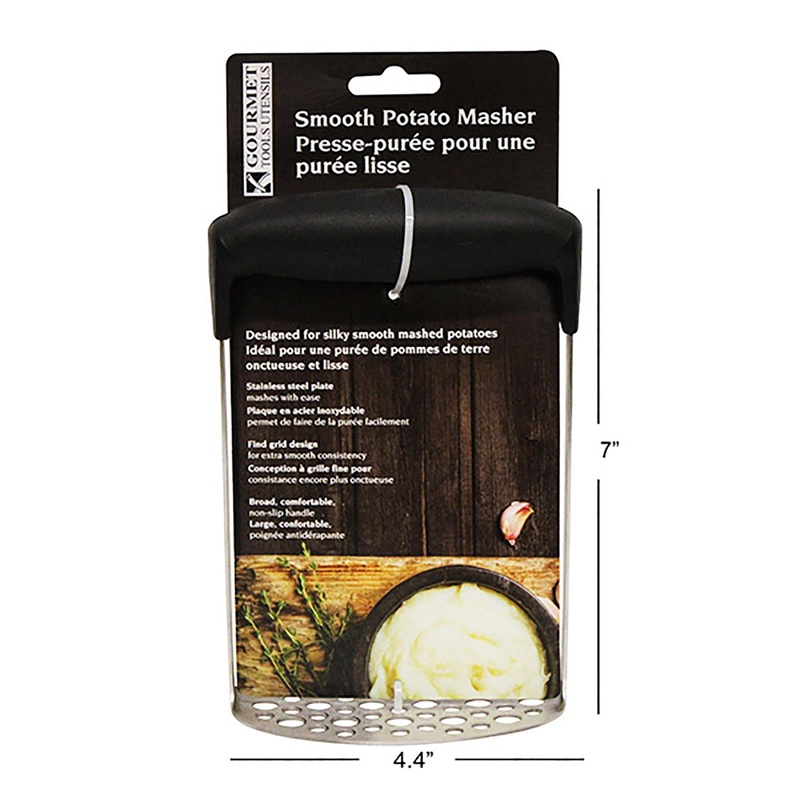 Gourmet Stainless Steel Potato Masher 7×2.8in