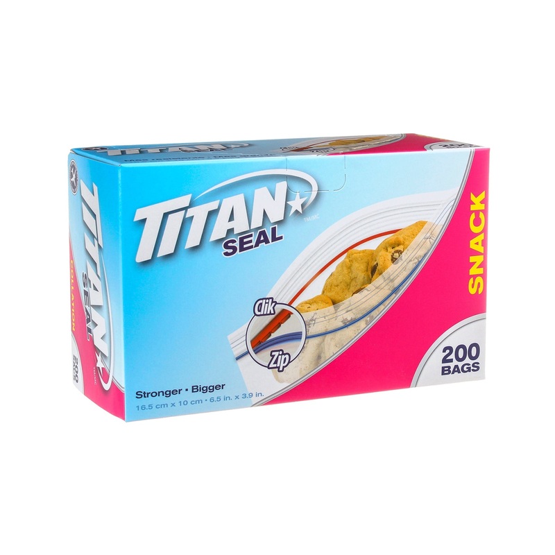 Titan 200 Zipper Snack Bags 6.5×3.9in