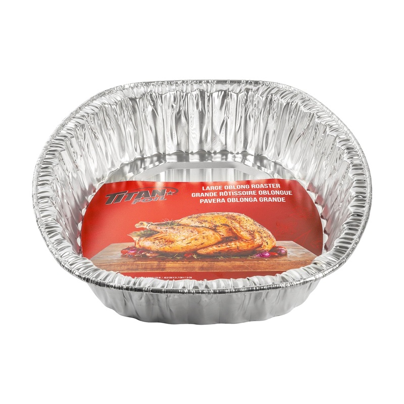 Titan Large Aluminium Oblong Roaster   16×12.5×3.12in