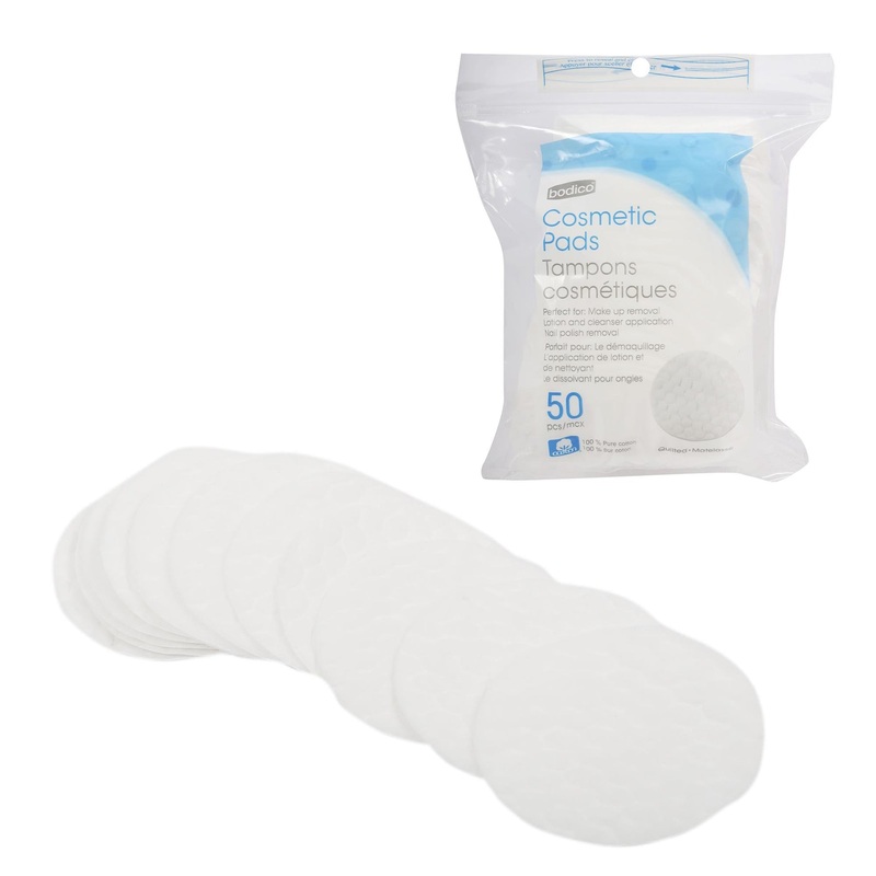 Bodico 50 Cosmetic Pads 100% Cotton Quilted 3in dia.