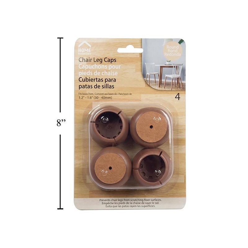 Home Essentials 4 Chair Leg Caps Round Large 1.2 – 1.6in