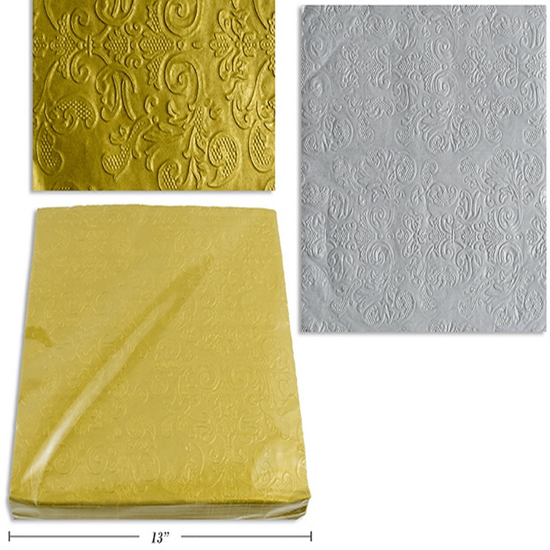 20 Full Embossed Luncheon Napkins 3 Ply Wedding Serie 13x13in VRT