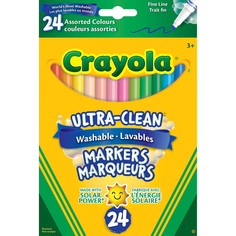 Crayola 24 Markers – Fine Line – Washable