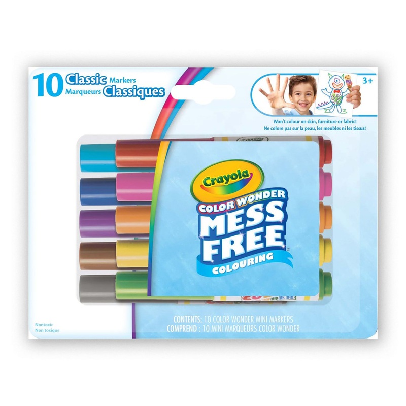 Crayola Color Wonder 10 Mini Markers – Classic Colors 4in