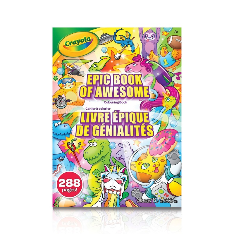 Crayola Coloring Book – 288 Pages – Book of Awesome 7.75×10.7in (19.7×27.3cm)