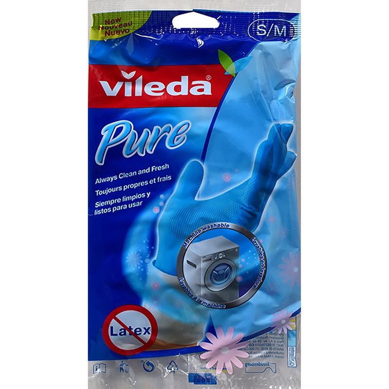 Vileda 1 Pair of Gloves – Pure – Latex Free Small/Medium