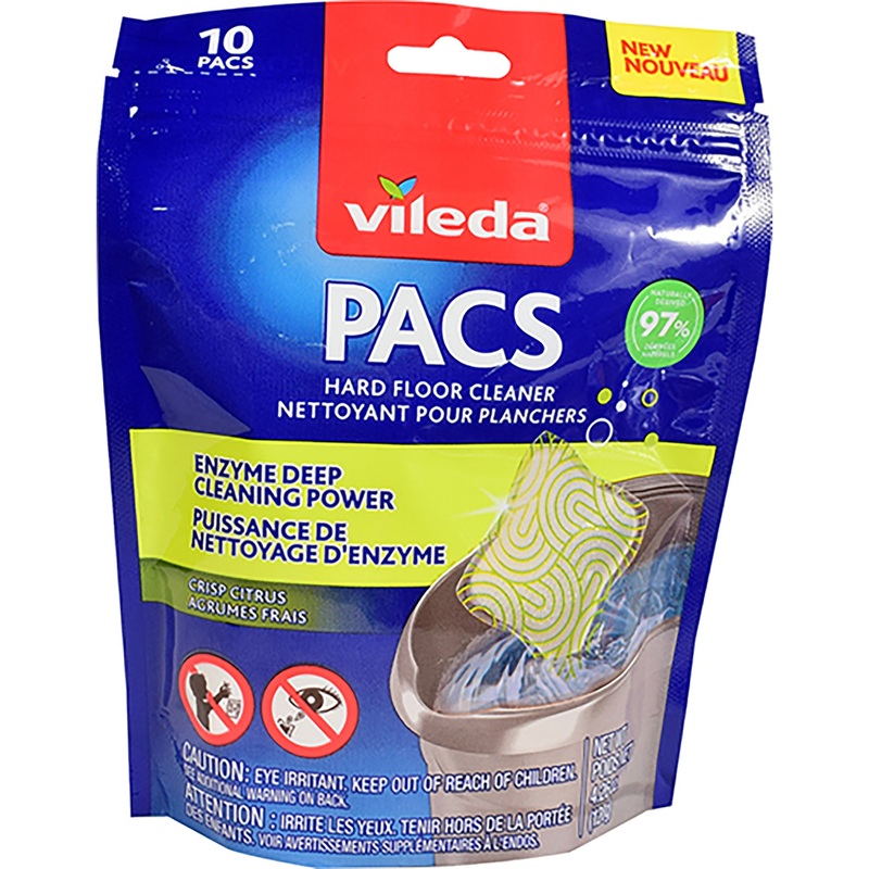 Vileda 10pcs Hard Floor Cleaner – Crisp Citrus 4.26oz