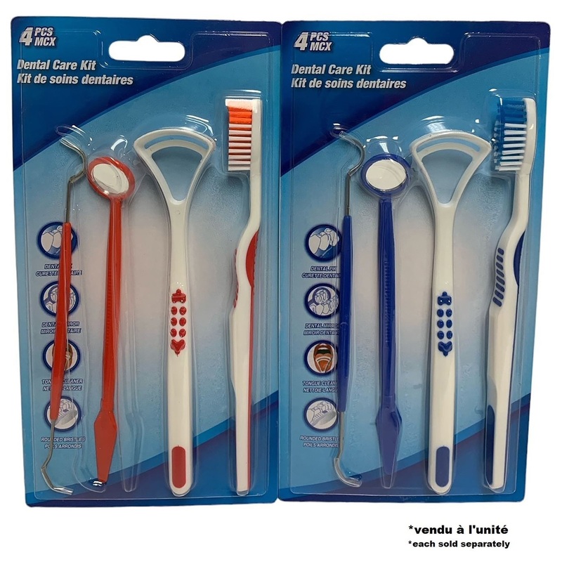 4pcs Dental Care Kit 7in to 7.5in