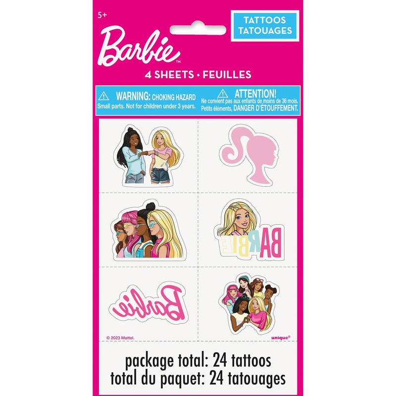Barbie 24 Temporary Tattoos