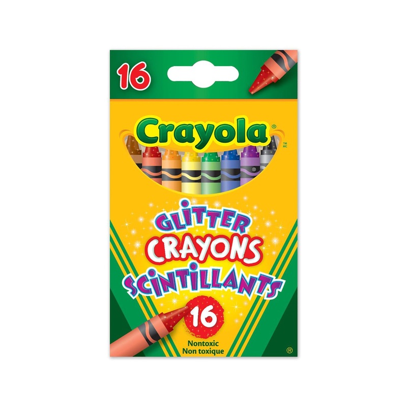 Crayola 16 Glitter Crayons – Non-toxic