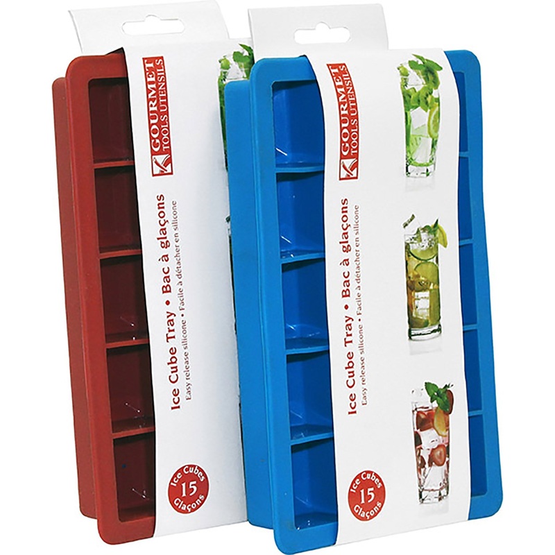 Gourmet Silicone Ice Cube Tray  Makes 15 Ice Cubes 7.5×4.4in