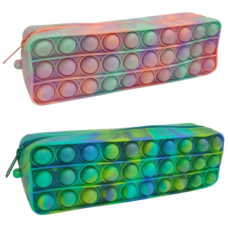 Merangue Fidget Pencil Case Silicone 7.8×2.5×1.6in