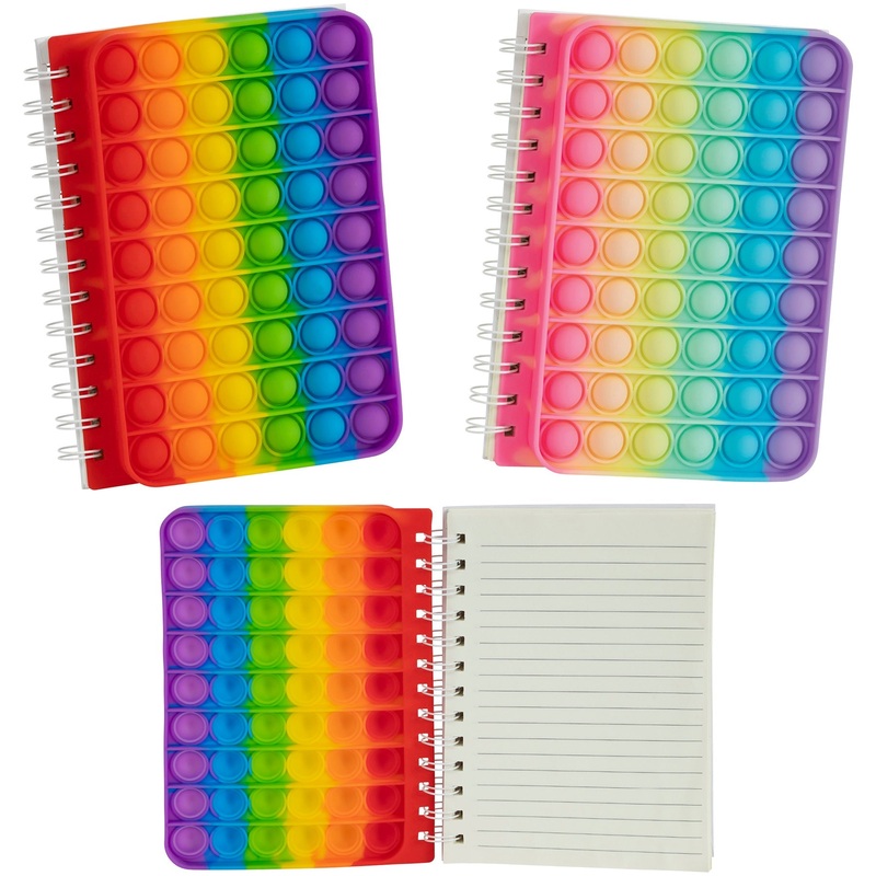 Merangue Silicone Fidget Notebook 160 Lined Pages 5x7in