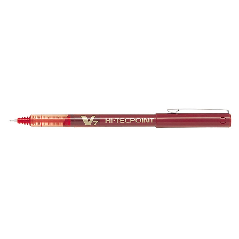 Pilot Hi-Tecpoint Pen with Cap – Red Ink 0.7mm