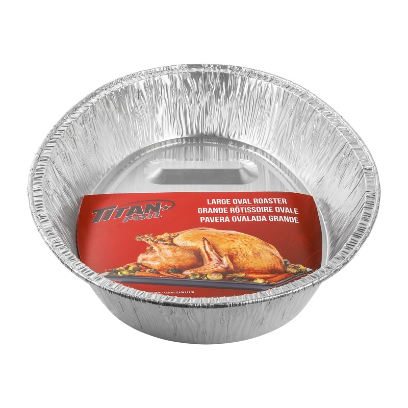 Titan Large Aluminium Oval Roaster   17×12.75×3.12in
