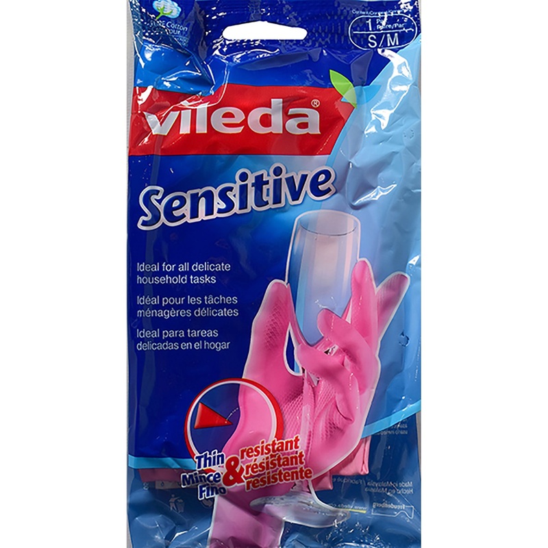 Vileda 1 Pair of Gloves – Sensitive Small/Medium