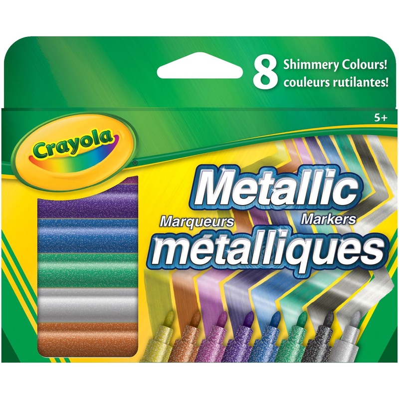 Crayola 8 Markers – Metallic Color – Fine Line