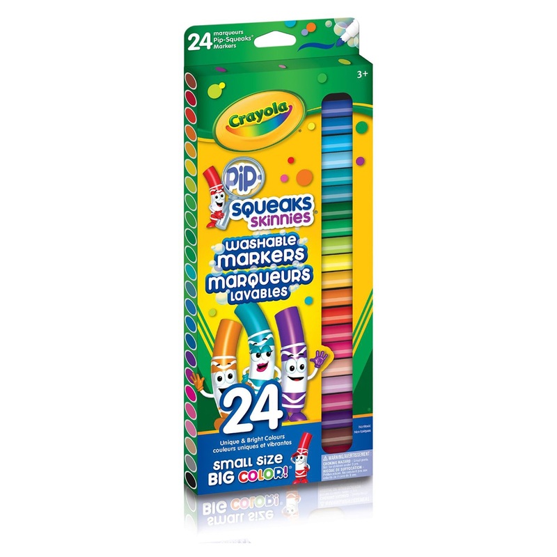 Crayola Pip-Squeaks Skinnies 24 Markers – Broad Line – Washable 4in