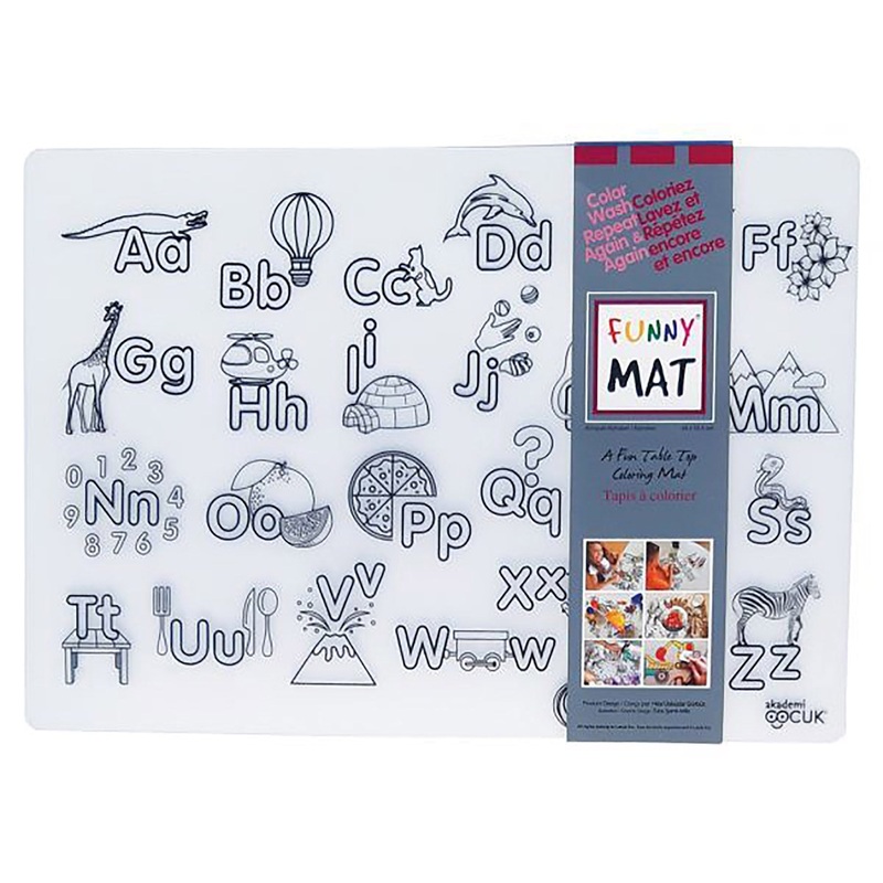 Funny Mat Coloring Placemat – Alphabet 18.9×13.2in