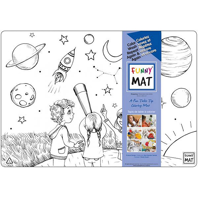 Funny Mat Coloring Placemat – Stars 18.9×13.2in
