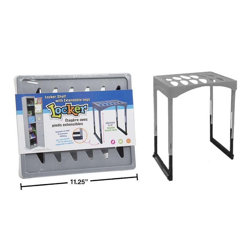 Office Works Locker Shelf Grey Adjustable Plastic 11.25×9.5in up to 14in High