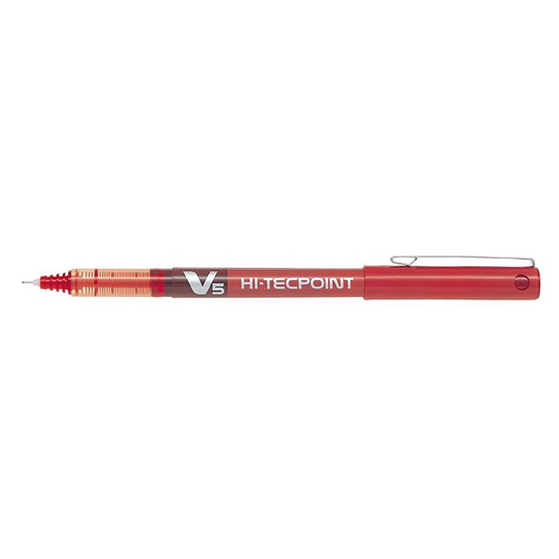 Pilot Hi-Tecpoint Pen with Cap – Red Ink 0.5mm